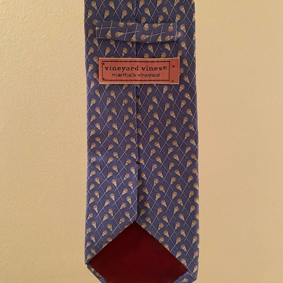 Blue Lacrosse Pattern Tie - Picture 3 of 5